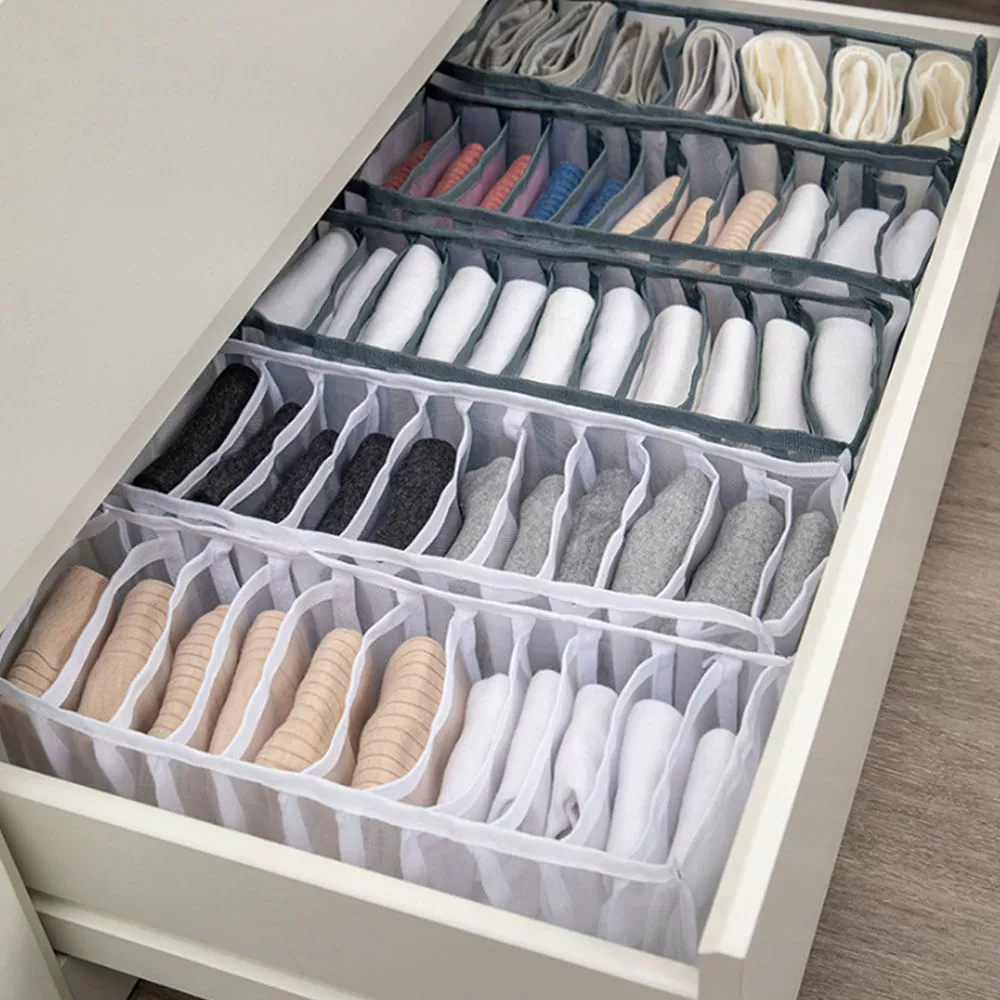 Unterwear, storage box, tights, socks, foldable bra, storage system