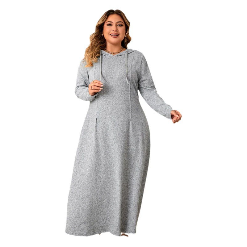 Трансграничная Amazon Внешняя торговля Женская толстая сестра с капюшоном Повседневное платье Осенняя новая талия юбка