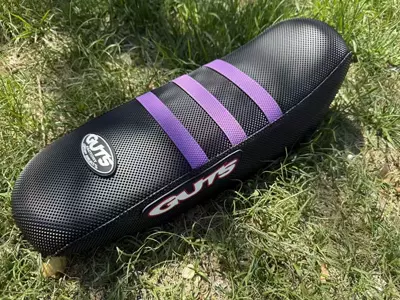 Motorcycle Safety Supplies thickened anti-slip seat cushion modification - purple-stripes-seat-cushion-assembly