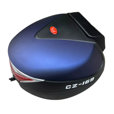 Anti-Shake Battery Car Scooter Storage: Motorcycle trunk - frosted-blue
