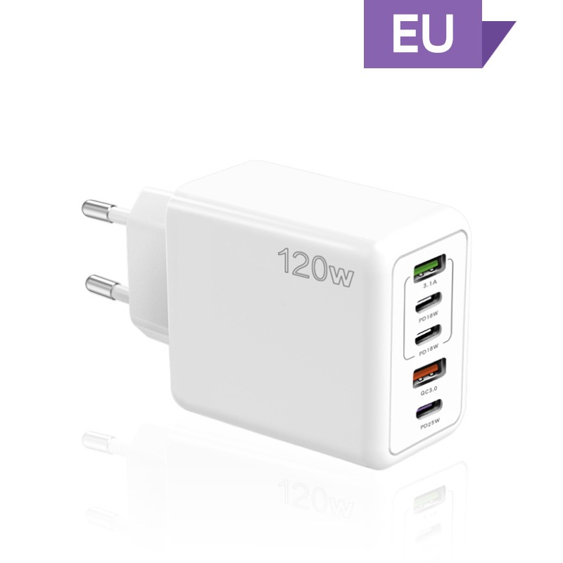 Cargador de carga rápido del teléfono móvil 120W tipo-c británico europeo y americano PD + USB para la cabeza de carga del multi-Puerto de Apple 15