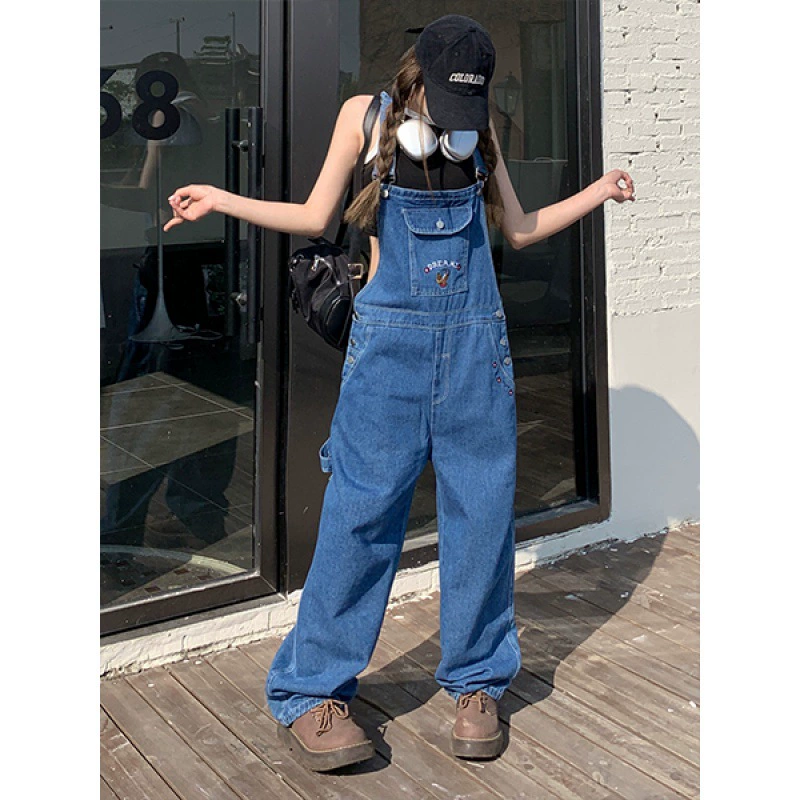 Весенние новые модные свободные студенты милые японские мультяшные джинсовые брюки женские брюки