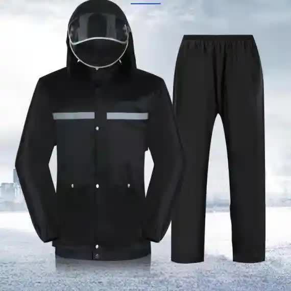 Reflective Split Raincoat and Rain Pants Set for Outdoor Cycling, Portable with Reflective Strips, Suitable for Amazon Cross-Border Trade