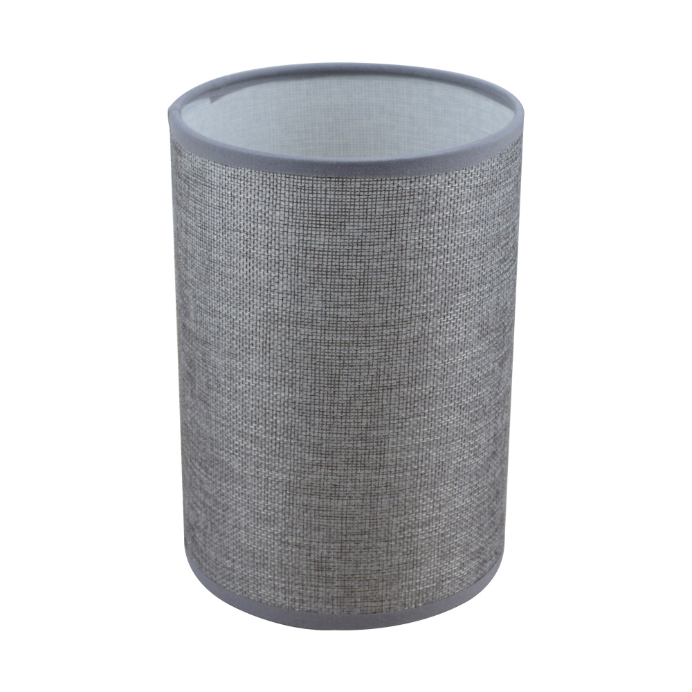 Pantalla redonda de lino gris 14X20