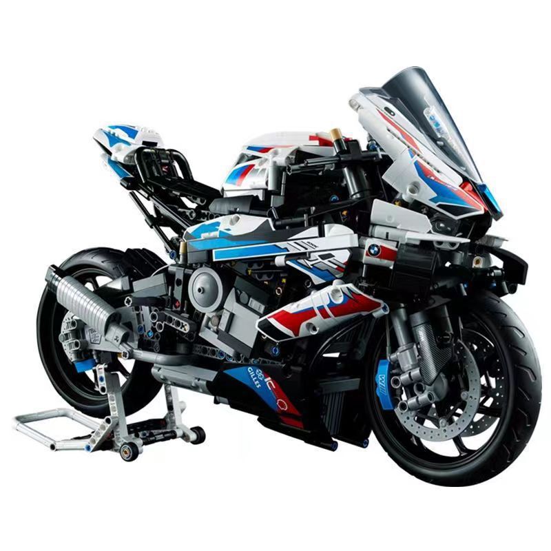 Cross-Border Compatible Lego Bmw 1000Rr Motorcycle Building Block Assembly Model Boy's Educational Toy Motorcycle Ornament