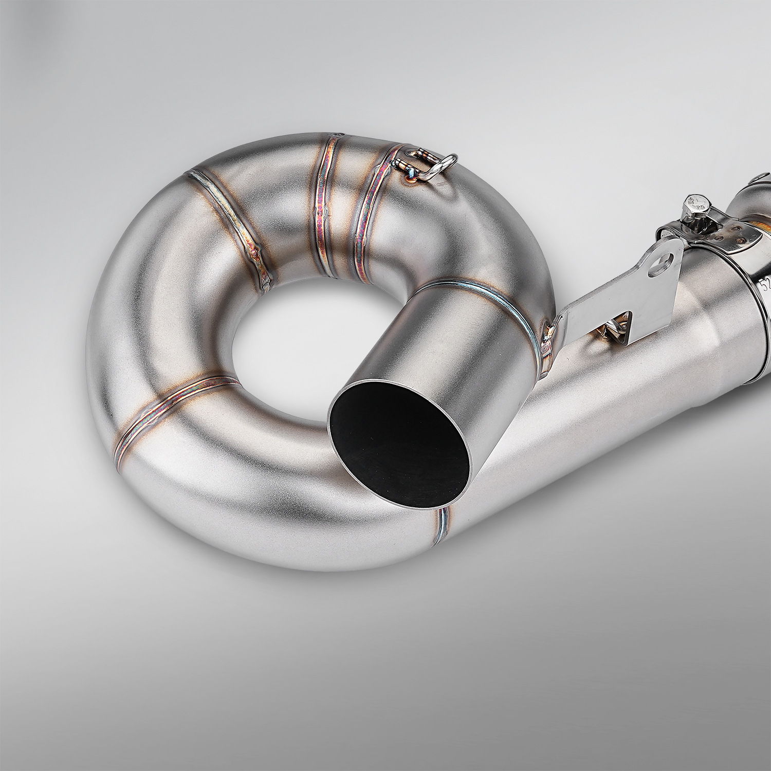 Cfmoto 675Sr Motorcycle Exhaust Pipe Modification with Bottom Exhaust and Front Stainless Steel Exhaust Pipe Section