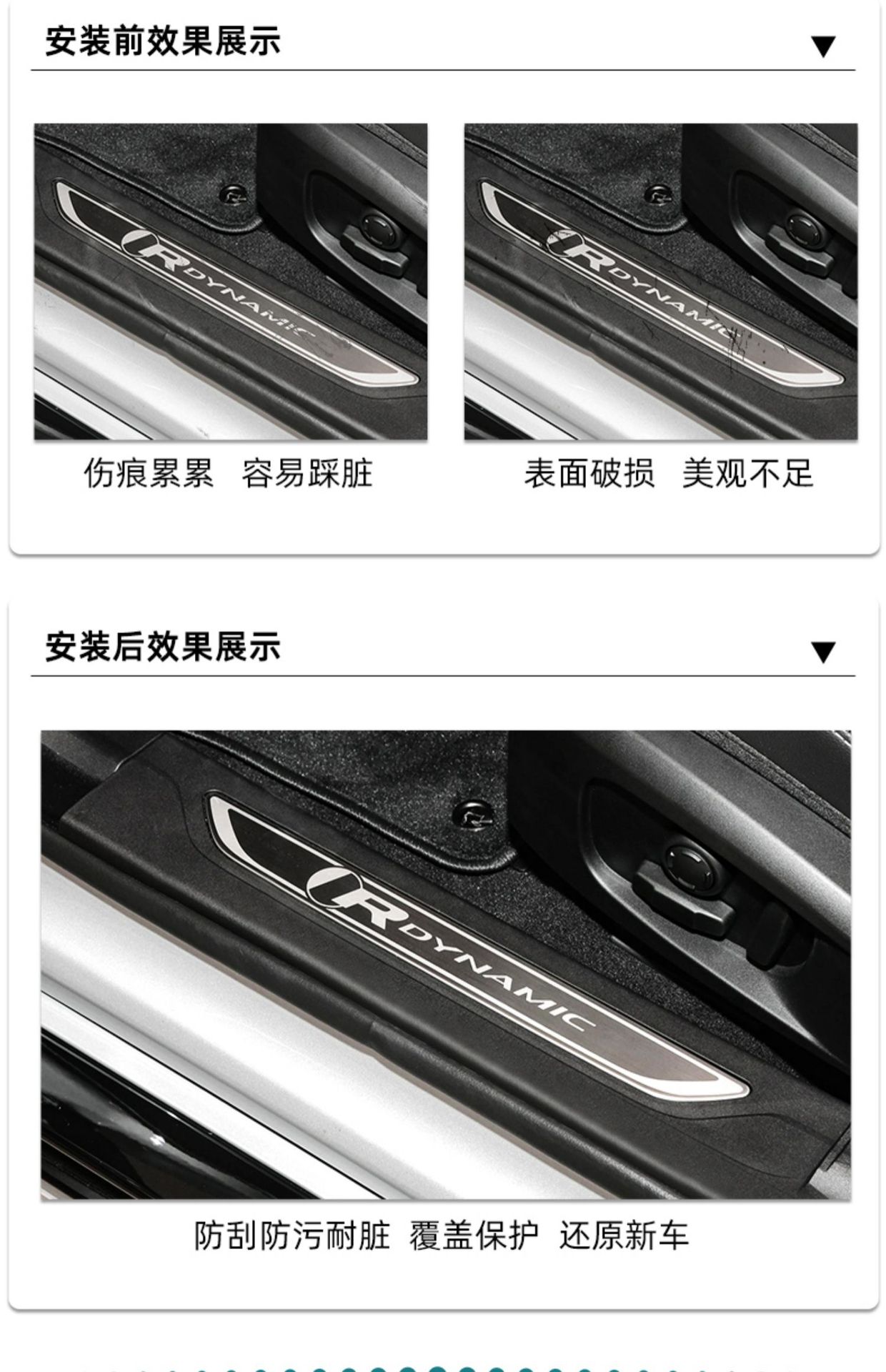 Jaguar XEL XFL F-PACE I-PACE Door Sill Protector TPU Film