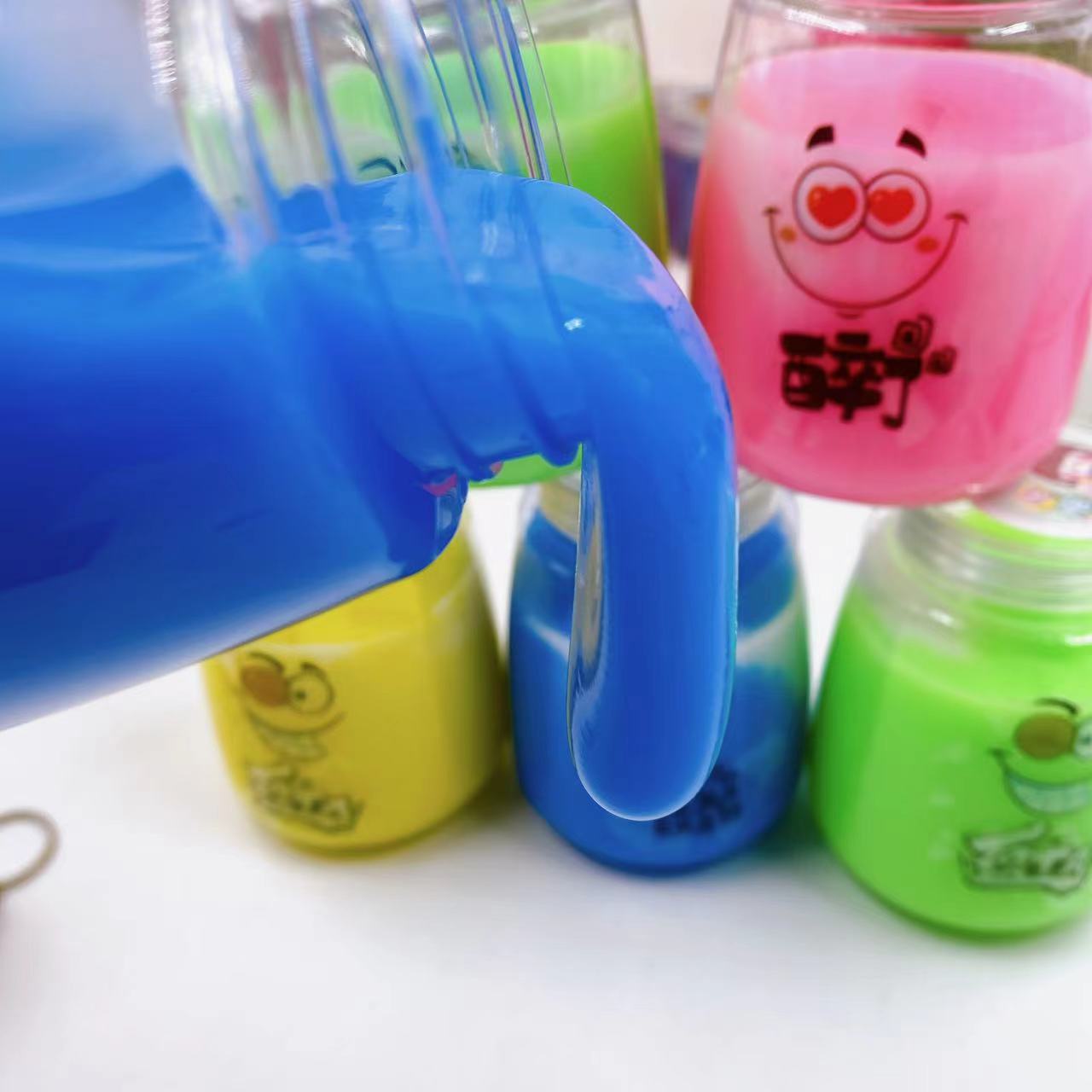 Juguetes para niños abrazar leche barro de cristal barro de color agua falsa taza de expresión de agua nubes barril de barro de gran capacidad collar
