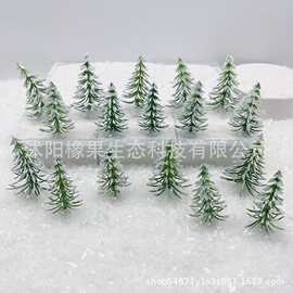 圣诞节冬天迷你圣诞树摆件（8种雪天效果）节庆装饰用品
