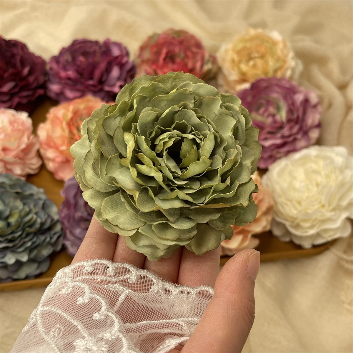 Elegant Sweet Women's Flower Polyester Cloth Hair Clip display picture 7