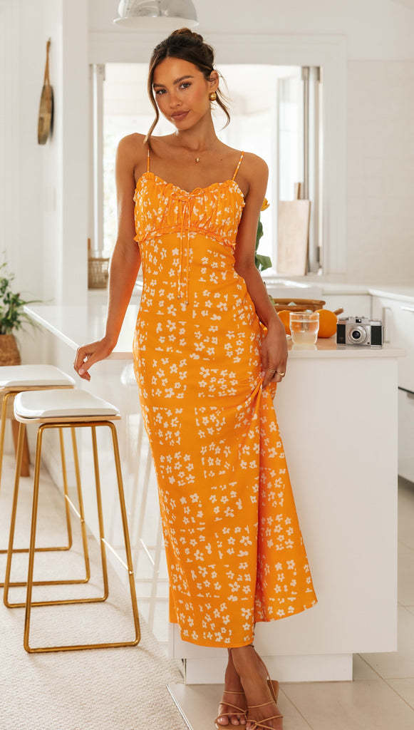 Women's Strap Dress Sexy Strap Printing Backless Sleeveless Ditsy Floral Maxi Long Dress Holiday Daily display picture 2