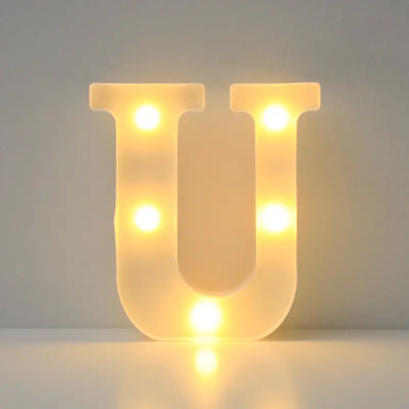 Amazon (16cm) LED blanco inglés número de letras lámpara de cumpleaños propuesta de matrimonio atmósfera lámpara LED lámpara decorativa