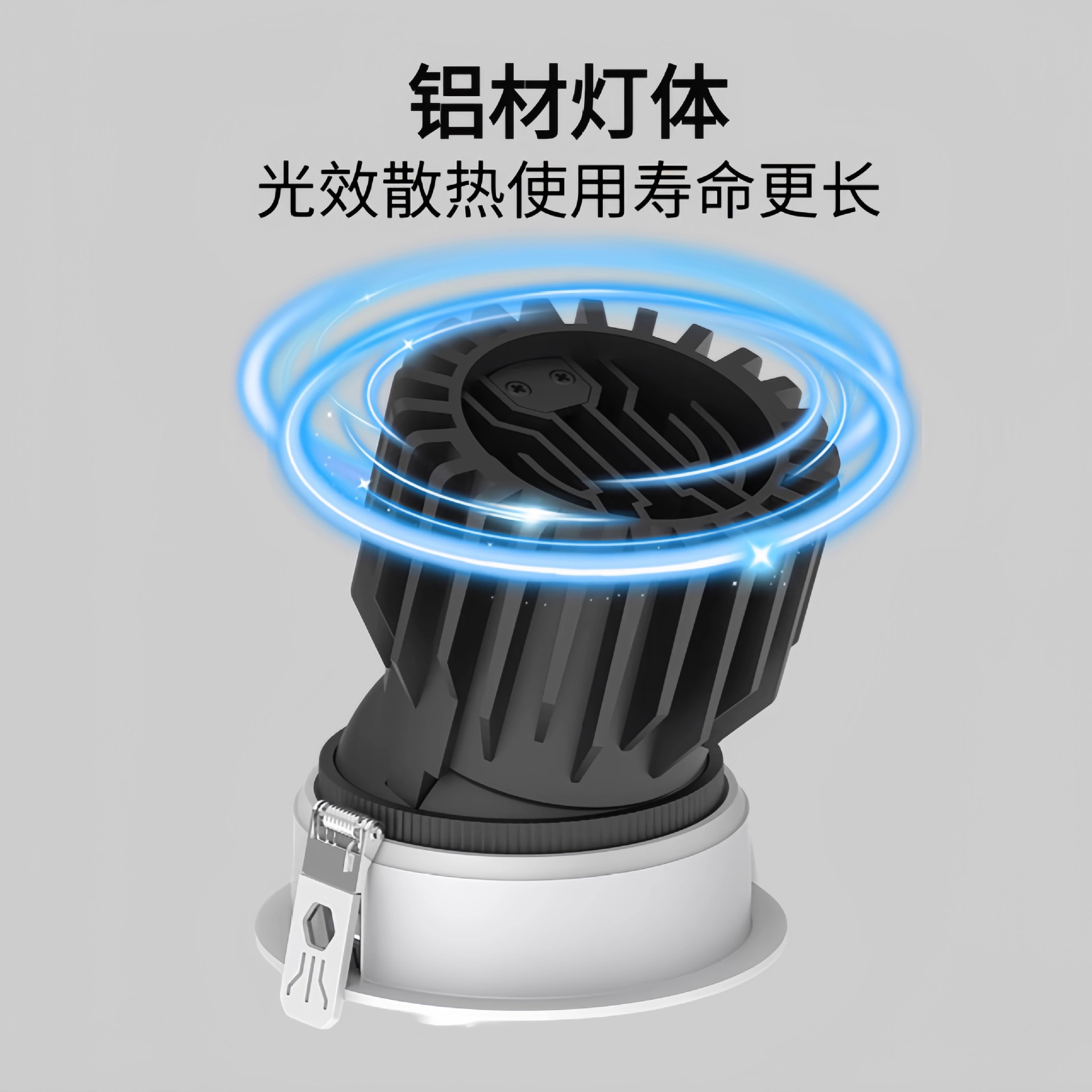 alta visualización y profundidad escondido anti-deslumbrante foco cob hogar sala de estar incrustado led downlight todo el espectro lavado pared sin lámpara principal image 3