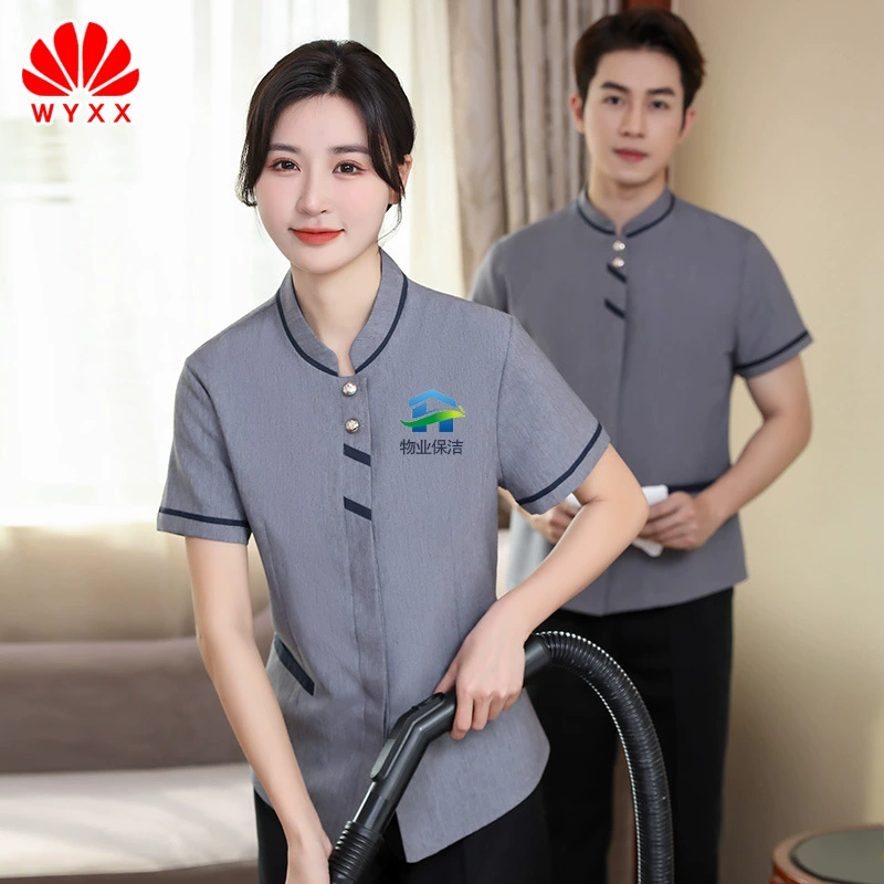Уборщик отеля рабочая одежда женская одежда с короткими рукавами PA одежда для уборки имущества уборщик тетя летняя одежда