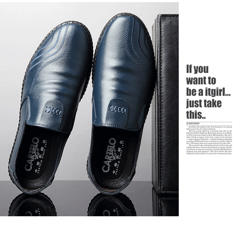 2025 Summer Casual Versatile Business Breathable Genuine Leather Slip-On Soft Sole Men's Shoes_vogvips.com