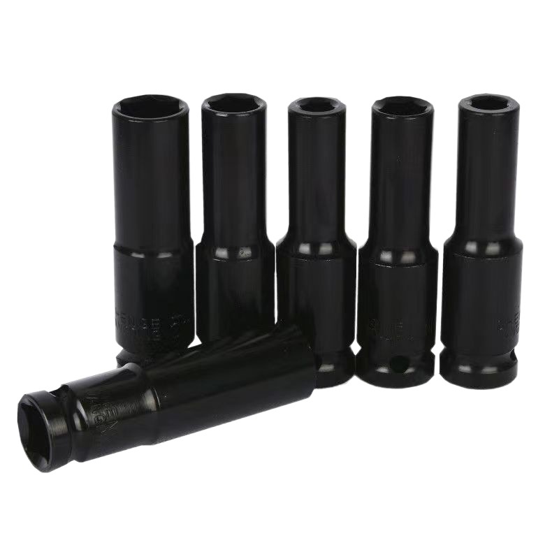 Llave eléctrica socket cabeza pequeña pistola de aire 1/2 mosca grande alargado hexagonal socket tornillo llave auto reparación herramienta traje