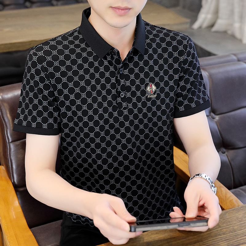 2024 Summer Explosions Casual Polo Shirt Men's Fashion Short-sleeved T-shirt