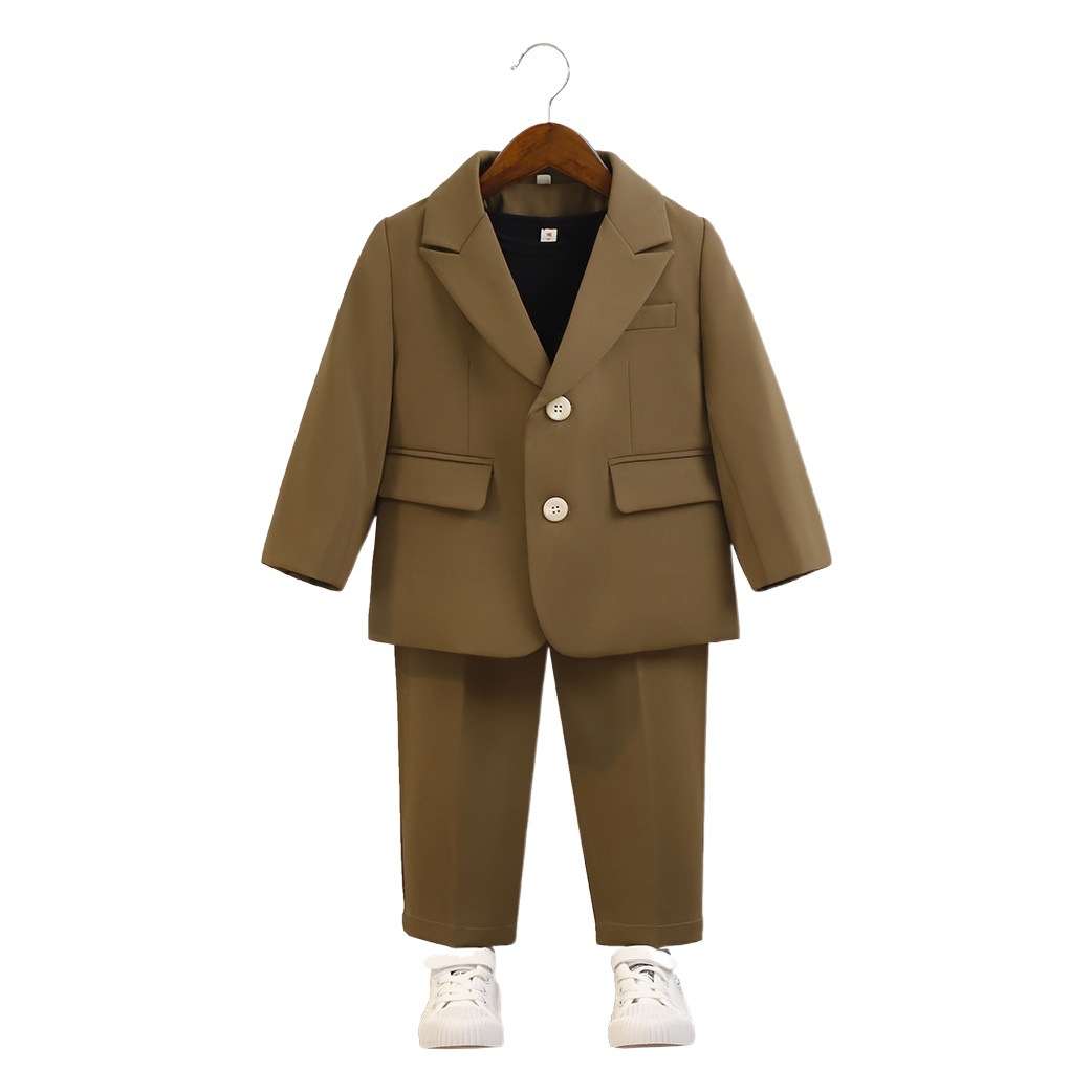 Children's Casual Suit Spring and Autumn New Style Small and Medium-sized Boys' Birthday Wedding Flower Boy's Activity Performance Suit Trendy Suit