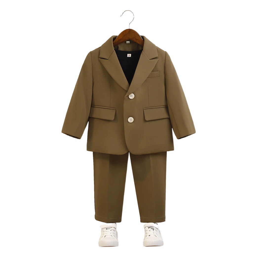 Детский повседневный костюм Весна и осень, новый маленький и средний размер для мальчиков, день рождения, свадебный цветок, детский Свадебный костюм, костюм прилив