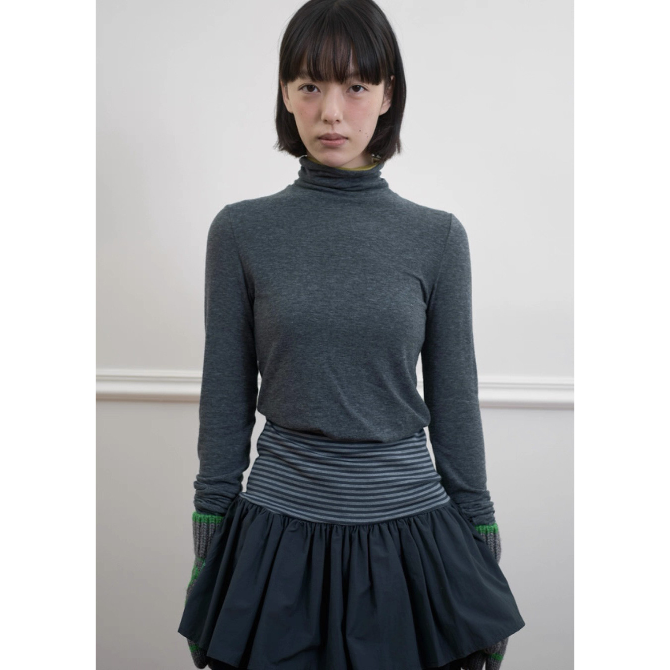Now 2026 new autumn Korean designer noco*tent color stitching small…