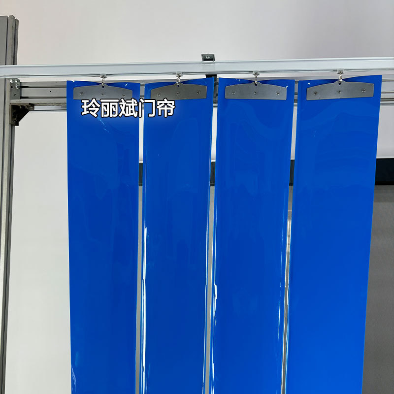 Mobile Folding Soft Door Curtain Sliding pvc Transparent Plastic Windshield Curtain Sliding Rail Rainproof Partition Household