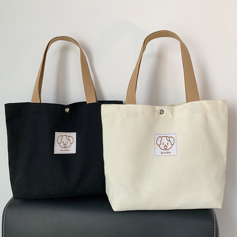 Canvas bag cute cartoon ins tutoring bento bag small handbag women's bag with gift for foreign trade_voghion.com