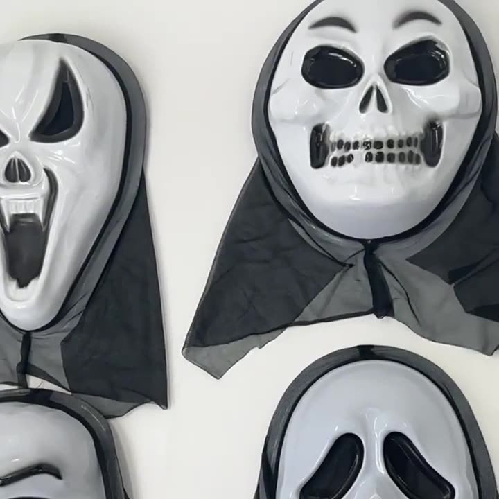 Ventas transfronterizas máscaras de terror de Halloween máscaras de gritos extrañas máscaras de fiesta de pascua para adultos