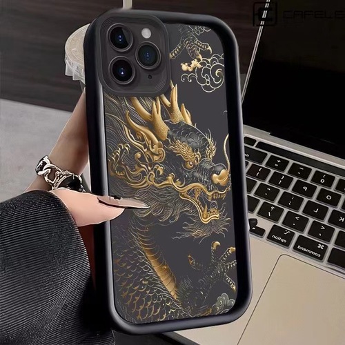 Chinese Dragon for Apple 14 Pro National Trend 15 Pro Max Phone Case Creative 13/12 Cool 11/X Anti-Slip