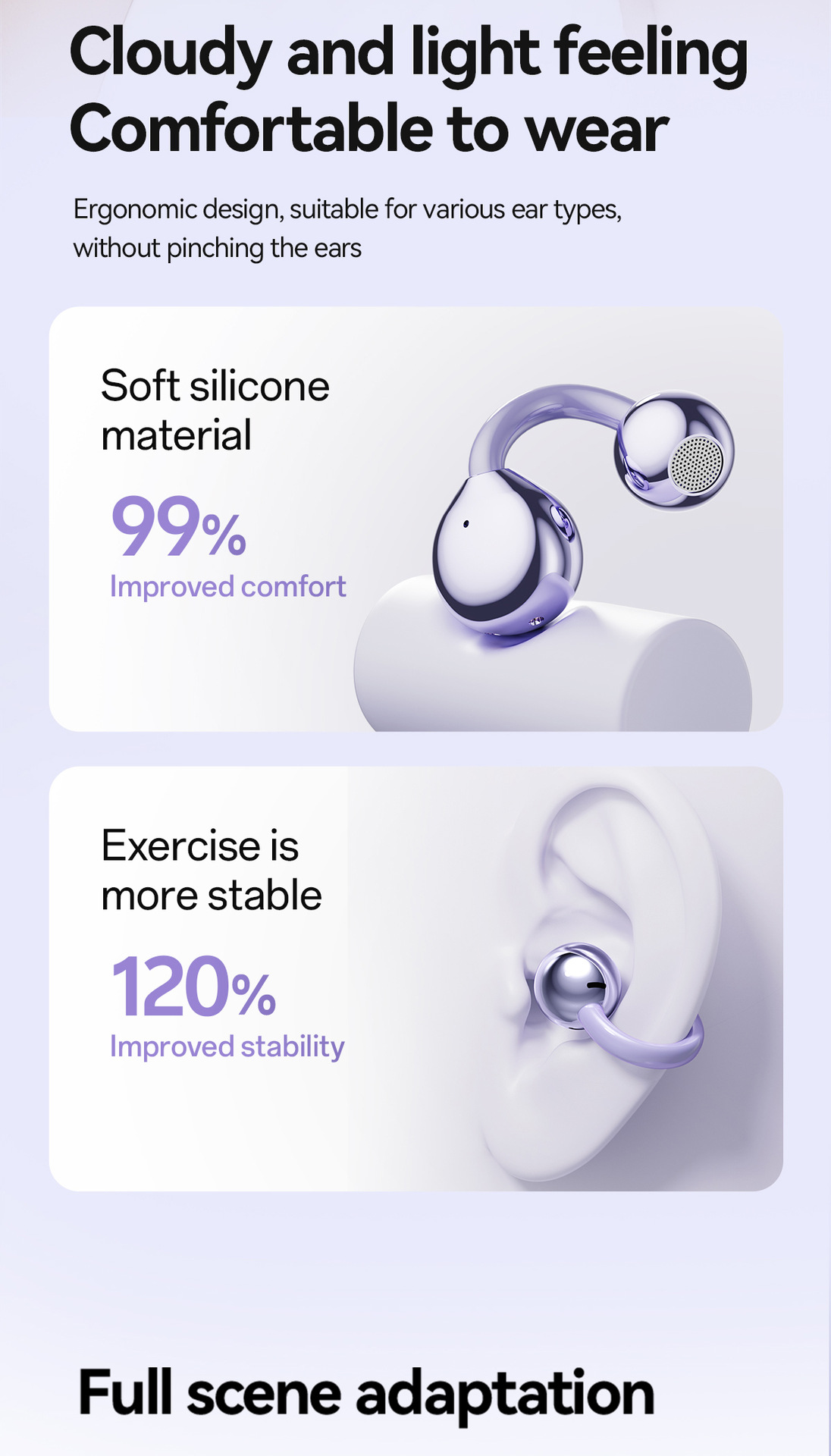 Nuovi auricolari Bluetooth GL8 Ear Clip Open Sports Wireless In-Ear con qualità audio HD_voghion.com