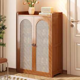 鞋柜多功能透气圆弧塑藤门室内进门多层鞋架简易多功能门厅收纳架