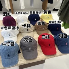 RLラフ【調節可能なキャップ】小型馬刺繍/最高級版/1色1サイズ/トレンドの大きなつば付き帽子