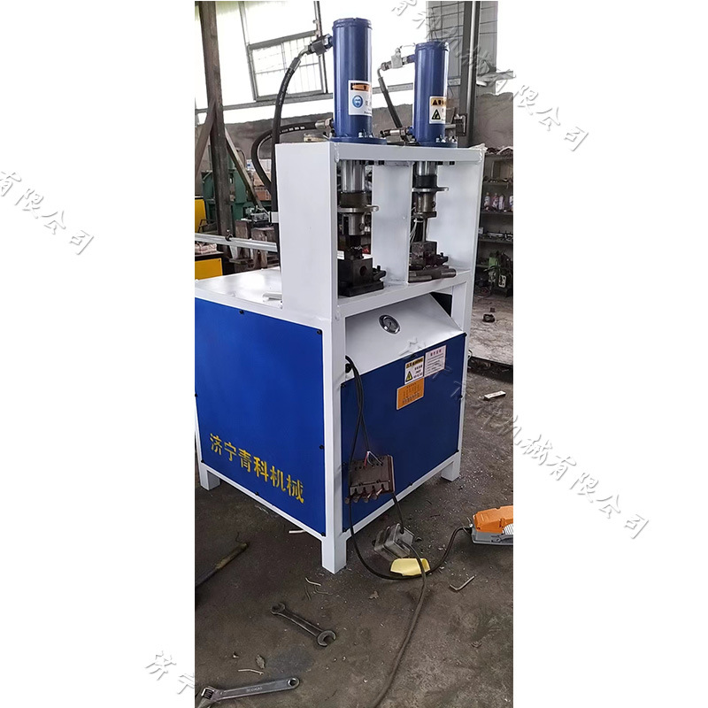 圆管对接冲弧口机不锈钢护栏制作方管圆管冲孔机液压管材压枪尖机