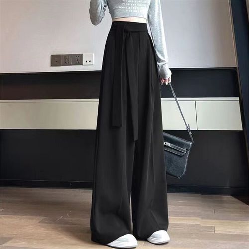 Casual Drag-in West Pants with High-End Drape Sensation Wide-Leg Pants Suit Pants for Women Tall stature High-waisted Slimming with Braid Drape Sensation