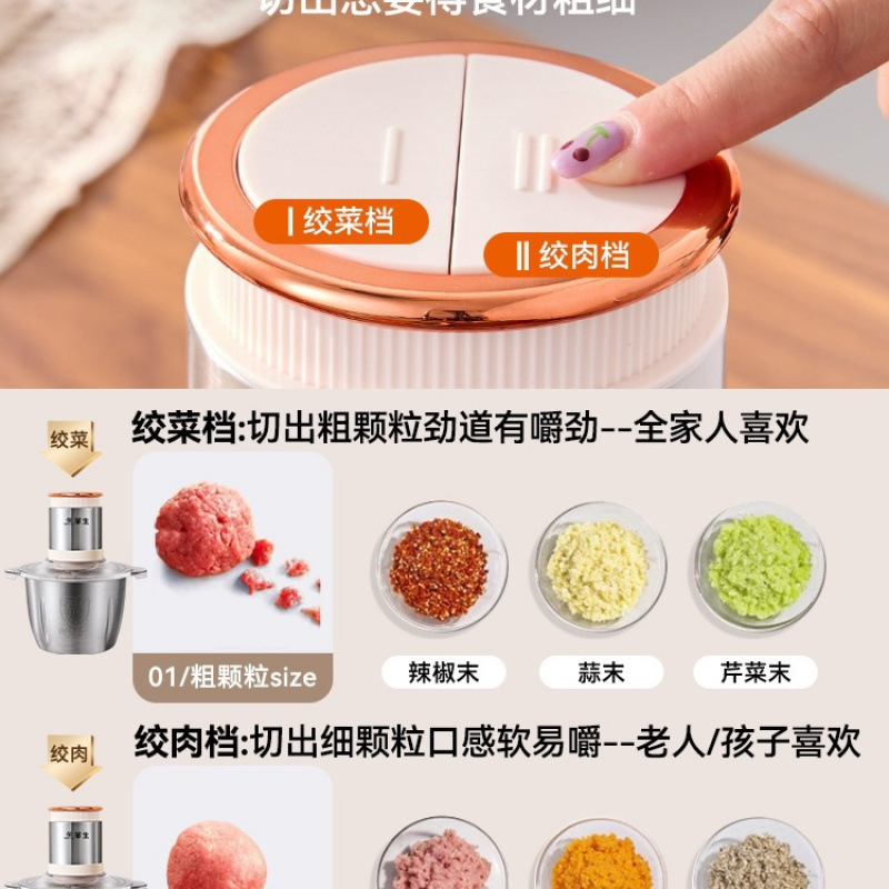 包邮华生绞肉机家用搅拌机大容量电动绞馅多功能全自动婴儿辅食料|undefined