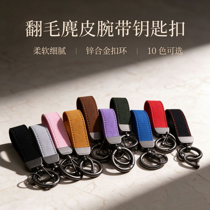 Cross-Border Trendy Brand Suede Car Keychain Personalized Logo Keychain Metal Leather Gift Pendant Wholesale Cross-Border Trendy Brand Suede Car Keychain Personalized Logo Keychain Metal Leather Gift Pendant Wholesale