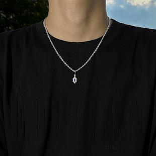 Men's Sweatshirt Chain Literary American Retro Blue Tears Niche Jewelry Couple Sweater Chain Accessories F