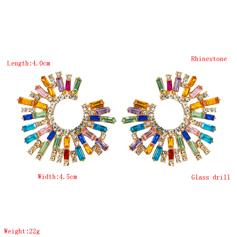 30g Weight Fashion Water Droplets Diamond Alloy Artificial Gemstones Earrings