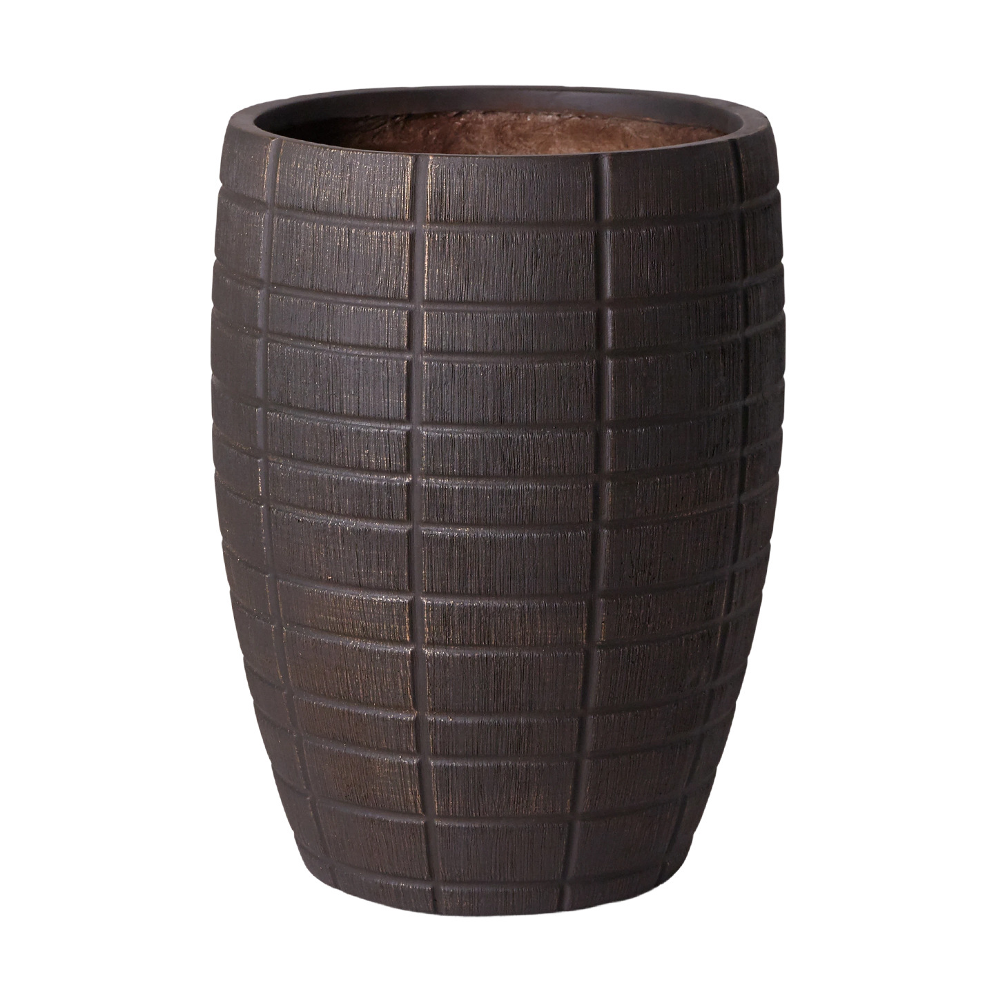 Creativo estilo nórdico de alta calidad negro oro magnesio barro relieve de gran calibre maceta interior centro comercial Nan Tian bambú ornamentos verdes