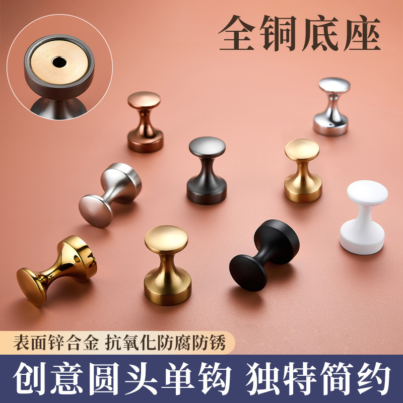 Manufacturer's New Brass European-Style Black Antique Oil Bathroom Bathroom Hooks Coat Hooks Entrance Coat Hooks Outer Coat Hooks Antique