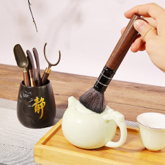 Black sandalwood tea ceremony six gentlemen accessories set wholesale tea clip tea knife raising pot pen kung fu tea set tea making tools