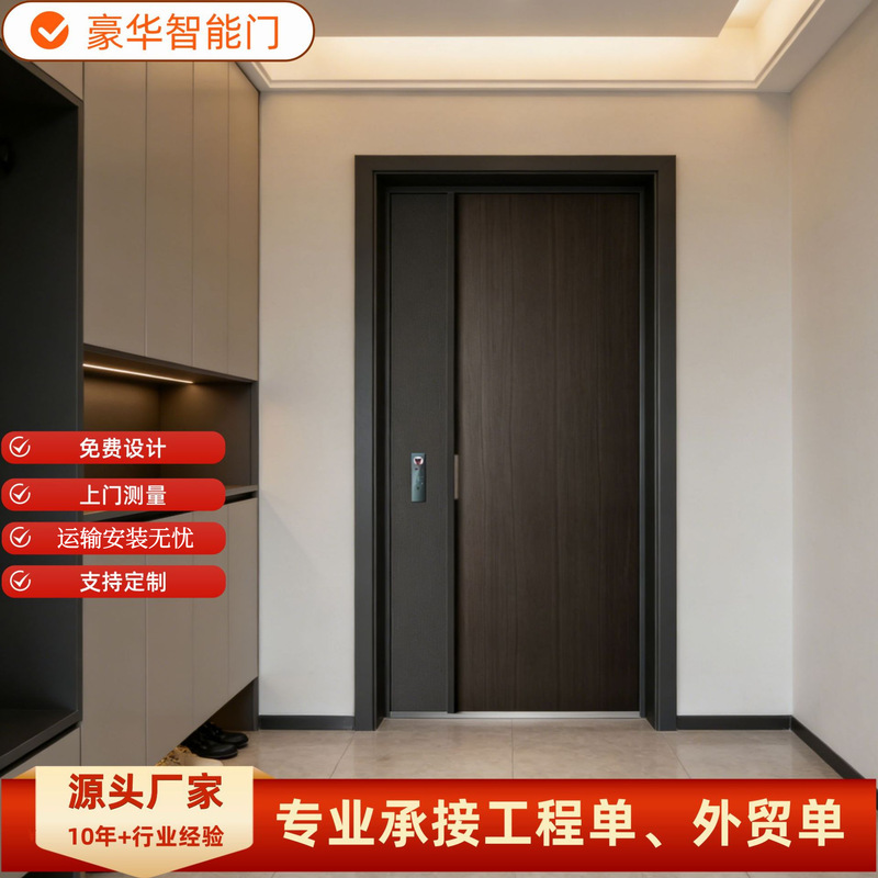 High-End Residential Area Finely Carved Cast Aluminum Door, Entry Security Door, Grade a Anti-Theft Door, Project Door, Apartment Rental House Double Door