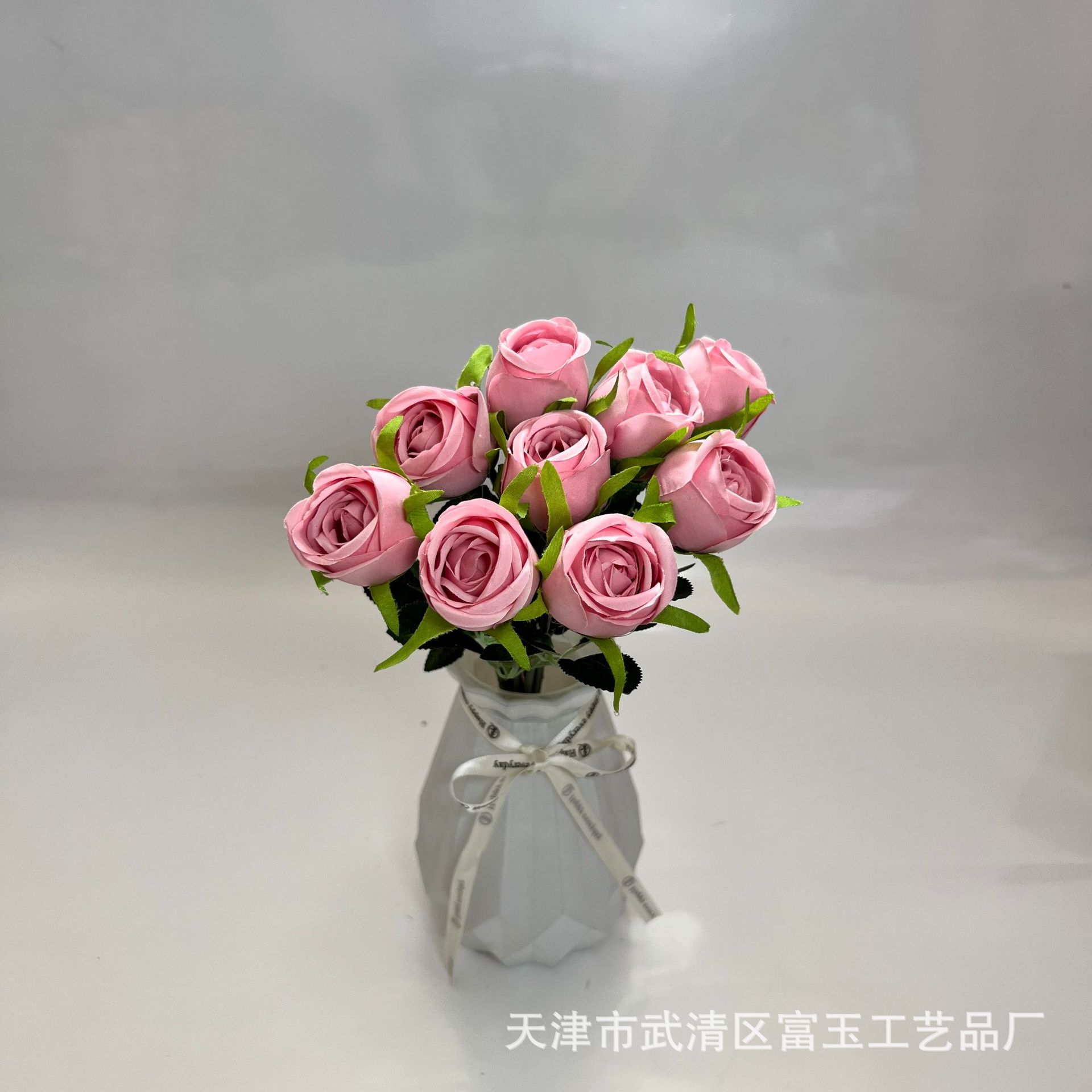 Fake flower roses 10 small rose buds high-end fake bouquet finished…