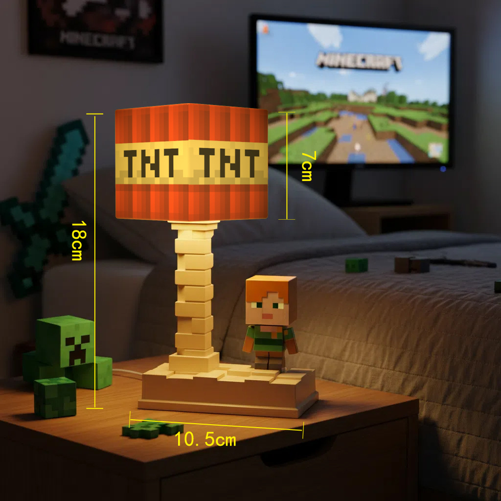 Mi mundo elemento de juego periférico TNT lámpara de noche MC lámpara de bloque alumno lámpara de cabecera lámpara de escritorio de atmósfera en stock