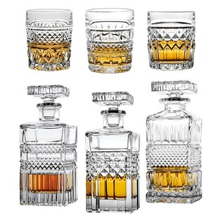 Czech Style Crystal Glass Whisky Glass Wine Bottle Carved Foreign Wine Glass Spirits Glass Wine Bottle Wine Set