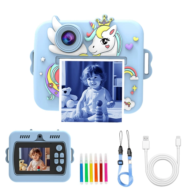 Blue Unicorn [Color Print] Blue + No Card