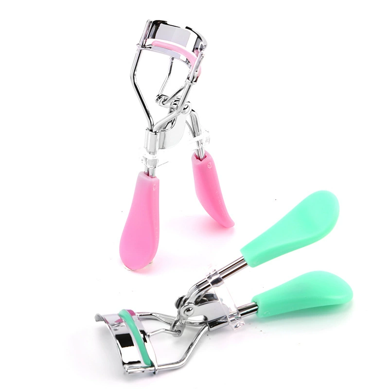 Eyelash Curler, Plastic-Handled Metal Clamp, Compact 8.6 cm, Assorted Colors
