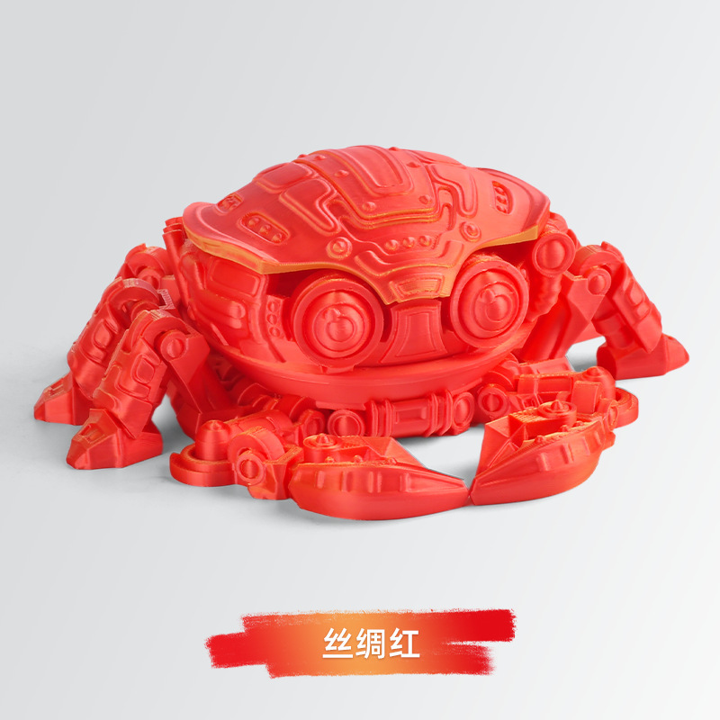 3dプリントのカニの多関節の可動の手は模型を並べて屋台の装飾を並べます。|undefined