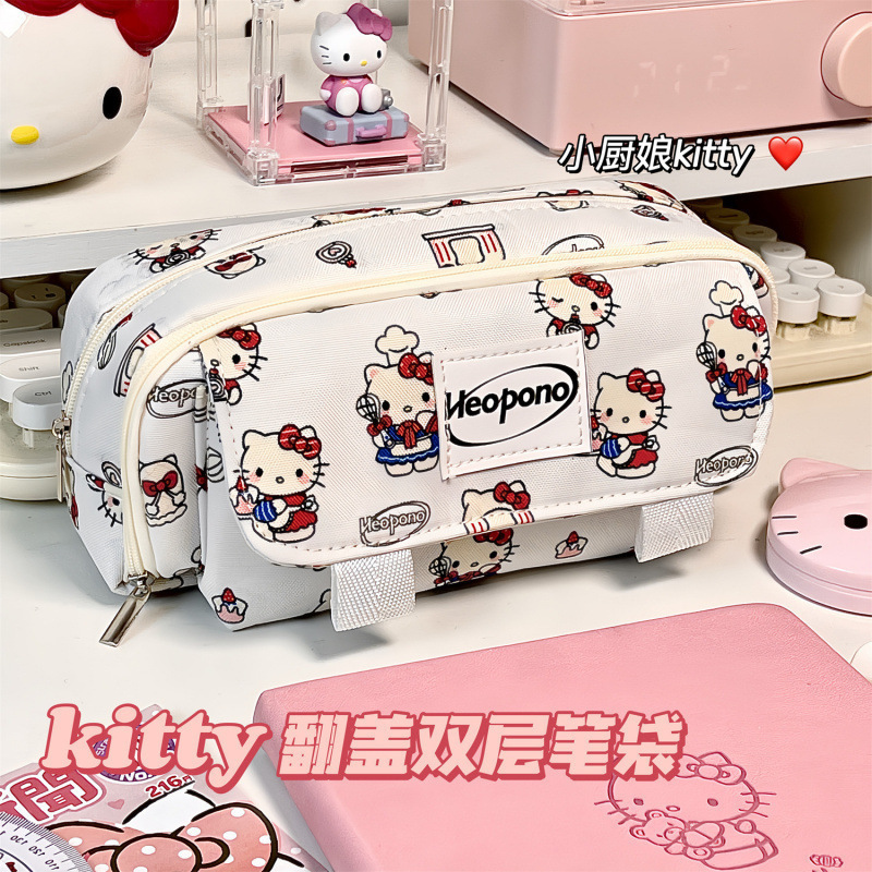 Bolsos de papelería multifuncional para estudiantes de primaria, secundaria y preparatoria, colección grande, corazón de niña, gran capacidad, bolsa de lápices coreana de alto valor