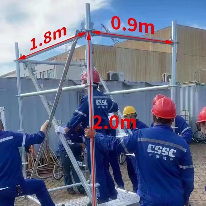 盘扣脚手架厂家批发建筑工地门式梯形脚手架加厚移盘扣式脚手架
