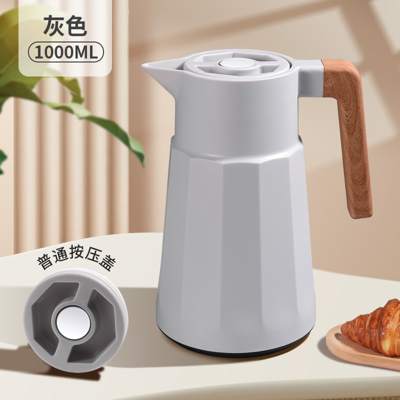 跨境大容量保温壶家用玻璃内胆保温水壶高颜值数显菱形木纹热水壶|undefined
